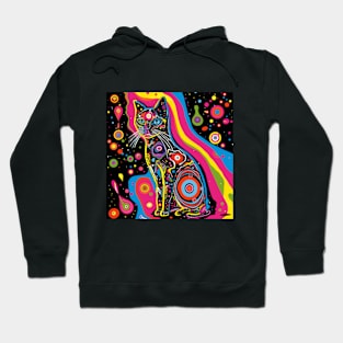 Psychedelic Cat Hoodie